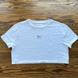 Oak + Fort crop tshirt.  Size Small